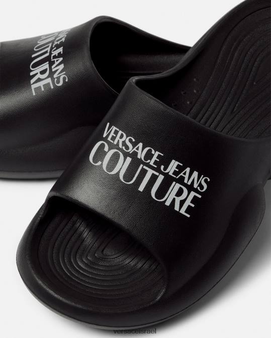 נשים Versace שָׁחוֹר שקופיות טאגו נַעַל N8T22268