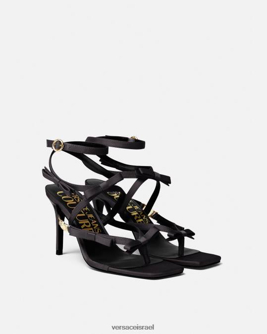 נשים Versace שָׁחוֹר סנדלי אמילי קשת נַעַל N8T22283
