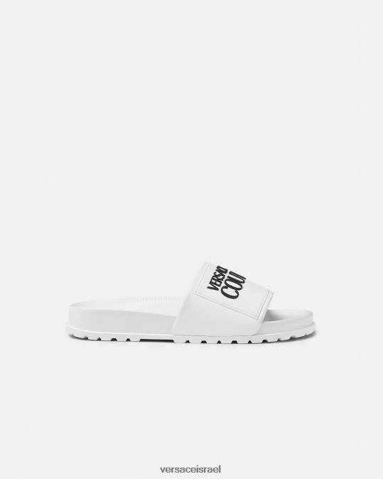 נשים Versace לבן מגלשות גומי לוגו נַעַל N8T22289