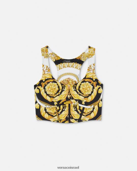נשים Versace הדפס חזיית ספורט בארוק כושר הַלבָּשָׁה N8T2229