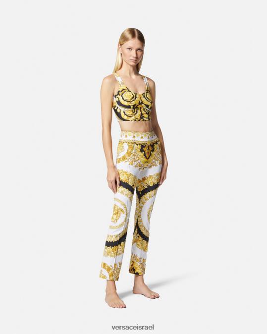 נשים Versace הדפס חזיית ספורט בארוק כושר הַלבָּשָׁה N8T2229