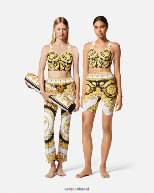 נשים Versace הדפס חזיית ספורט בארוק כושר הַלבָּשָׁה N8T2229