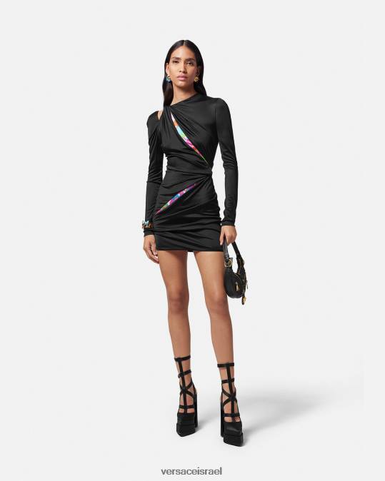 נשים Versace צבע אחד שמלת מיני מסוקסת קיץ פרחונית הַלבָּשָׁה N8T222