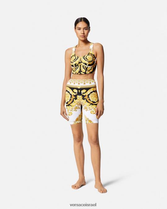 נשים Versace הדפס מכנסי אופניים קצרי כושר בארוק הַלבָּשָׁה N8T2230