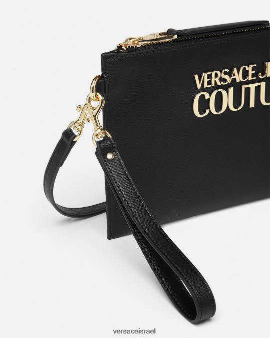 נשים Versace שָׁחוֹר נרתיק מנעול לוגו אביזרים N8T22321