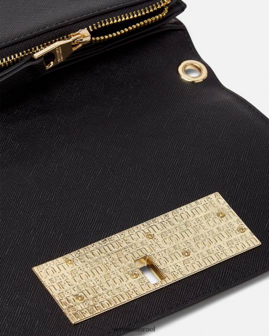 נשים Versace שָׁחוֹר ארנק שרשרת לוגו אביזרים N8T22322