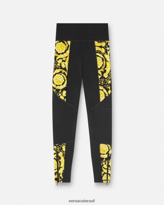 נשים Versace שָׁחוֹר חותלות לחדר כושר בארוק הַלבָּשָׁה N8T2233
