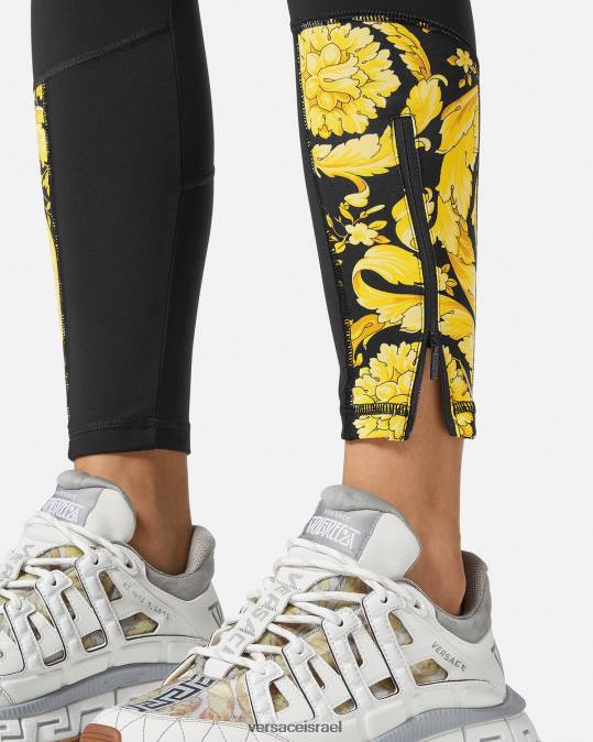נשים Versace שָׁחוֹר חותלות לחדר כושר בארוק הַלבָּשָׁה N8T2233