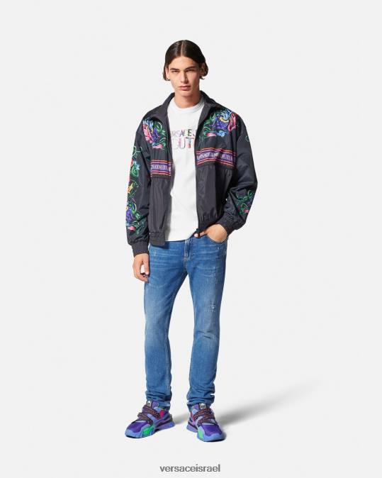גברים Versace לבן חולצת טריקו עם לוגו הַלבָּשָׁה N8T22370