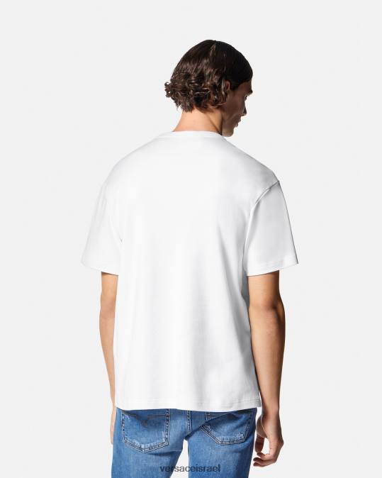 גברים Versace לבן חולצת טריקו עם לוגו הַלבָּשָׁה N8T22370