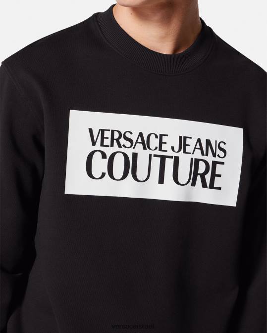גברים Versace שָׁחוֹר סווטשירט לוגו הַלבָּשָׁה N8T22377