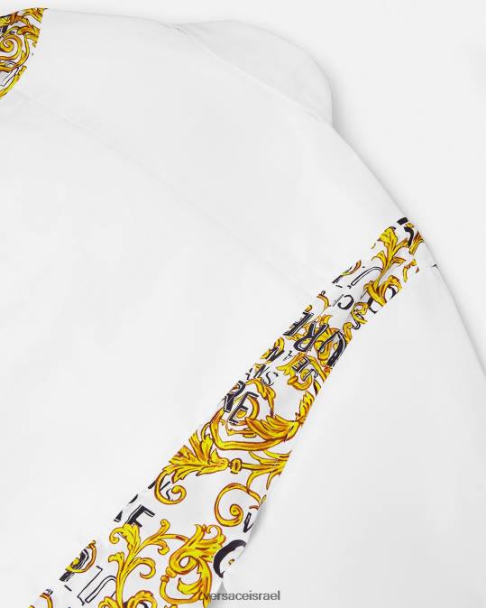 גברים Versace לבן חולצת לוגו קוטור הַלבָּשָׁה N8T22399