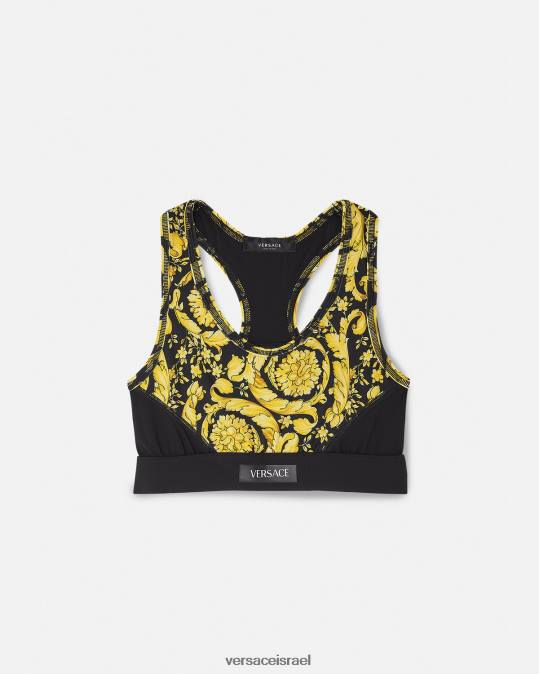 נשים Versace שָׁחוֹר חזיית ספורט בארוקו הַלבָּשָׁה N8T2240