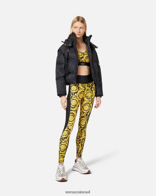 נשים Versace שָׁחוֹר חזיית ספורט בארוקו הַלבָּשָׁה N8T2240