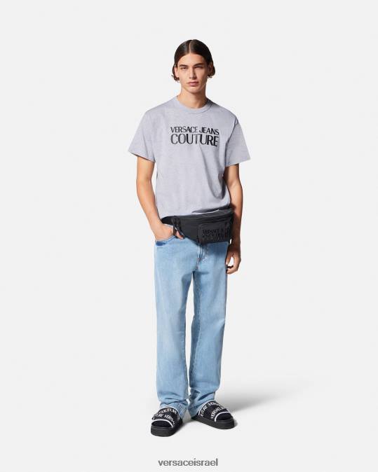 גברים Versace כְּחוֹל ג'ינס עם חגורת לוגו הַלבָּשָׁה N8T22420
