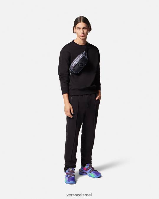 גברים Versace שָׁחוֹר מכנסי טרנינג לוגו הַלבָּשָׁה N8T22433