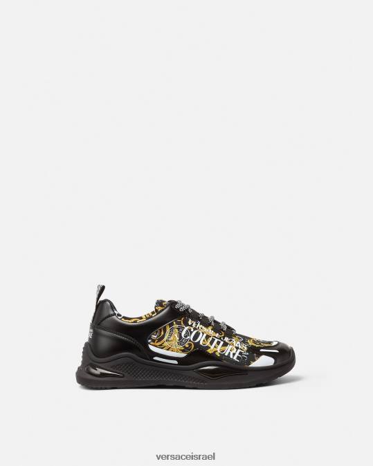 גברים Versace זהב שחור נעלי ספורט לוגו קוטור של לביון נַעַל N8T22457