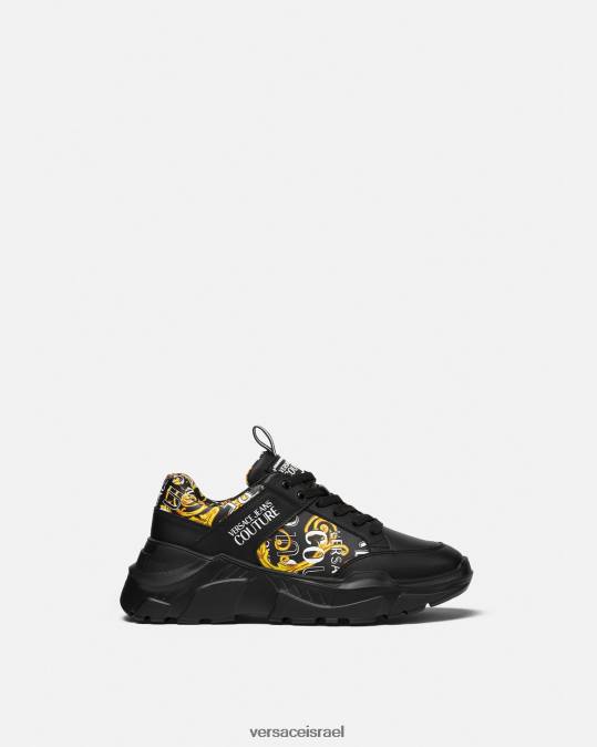גברים Versace זהב שחור נעלי ספורט ספידטראק לוגו קוטור נַעַל N8T22460