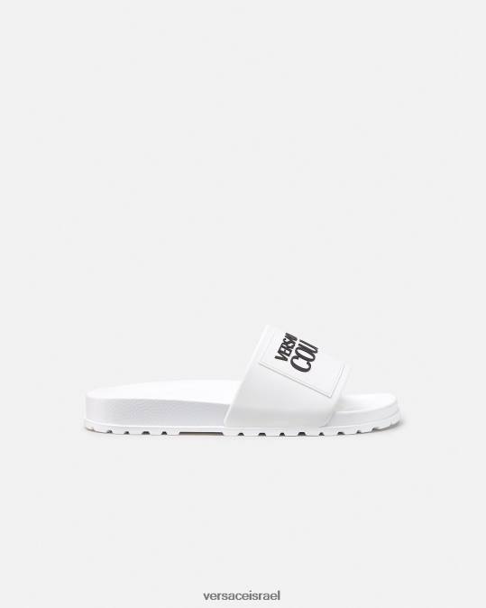 גברים Versace לבן מגלשות גומי לוגו נַעַל N8T22467