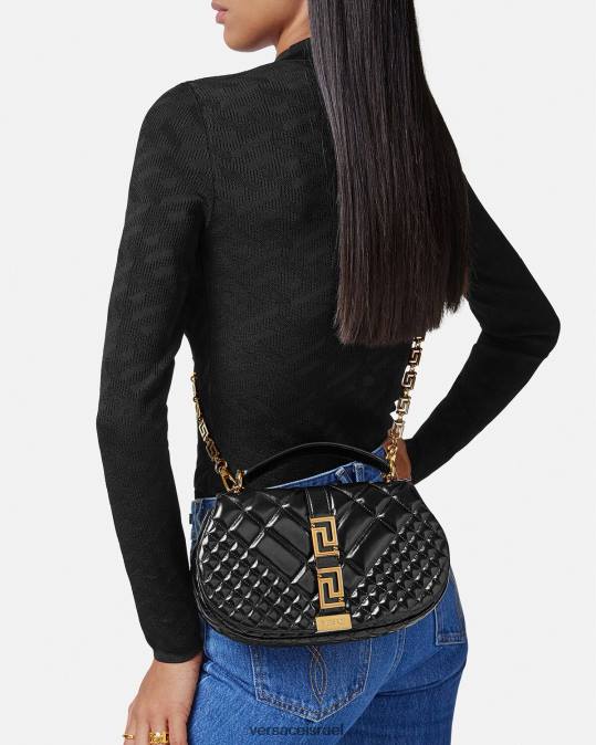 נשים Versace שָׁחוֹר תיק כתף של אלת גרקה תיקים N8T2246