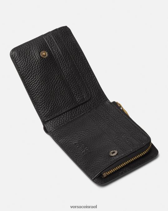 גברים Versace שָׁחוֹר ארנק צמד עם לוגו אביזרים N8T22474