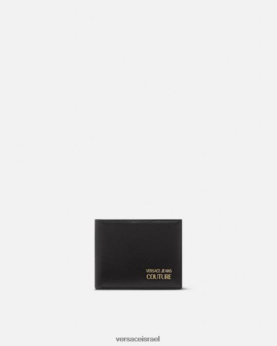 גברים Versace שָׁחוֹר ארנק לוגו דו-פעמי אביזרים N8T22476