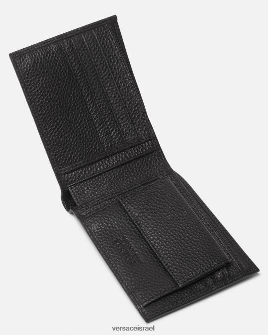 גברים Versace שָׁחוֹר ארנק לוגו דו-פעמי אביזרים N8T22476