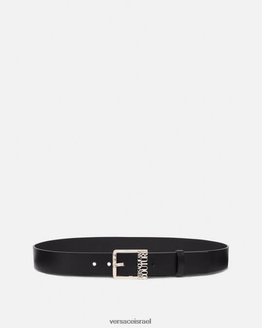 גברים Versace זהב ושחור חגורת לוגו אביזרים N8T22480