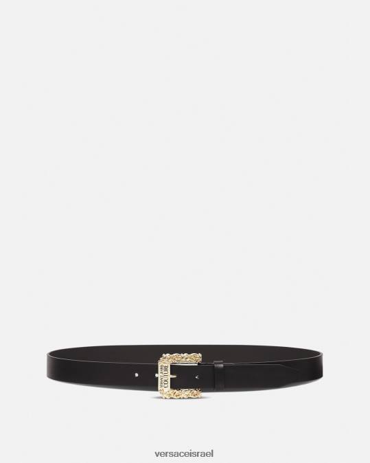 גברים Versace שָׁחוֹר חגורה דקה בארוק אביזרים N8T22481