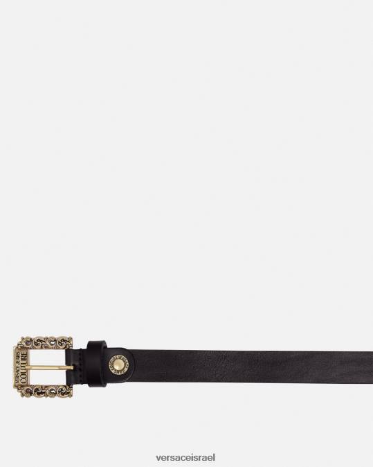 גברים Versace שָׁחוֹר חגורת אטום דקה בארוק אביזרים N8T22482