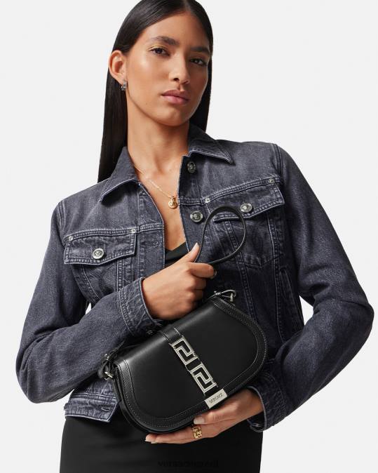 נשים Versace שָׁחוֹר תיק כתף של אלת גרקה תיקים N8T2248