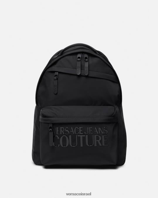 גברים Versace שָׁחוֹר תיק גב לוגו קוטור אביזרים N8T22490