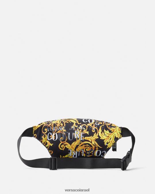 גברים Versace זהב שחור תיק חגורת לוגו קוטור תיקים N8T22495