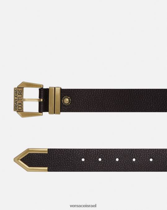 גברים Versace זהב שחור חגורת לוגו אביזרים N8T22500