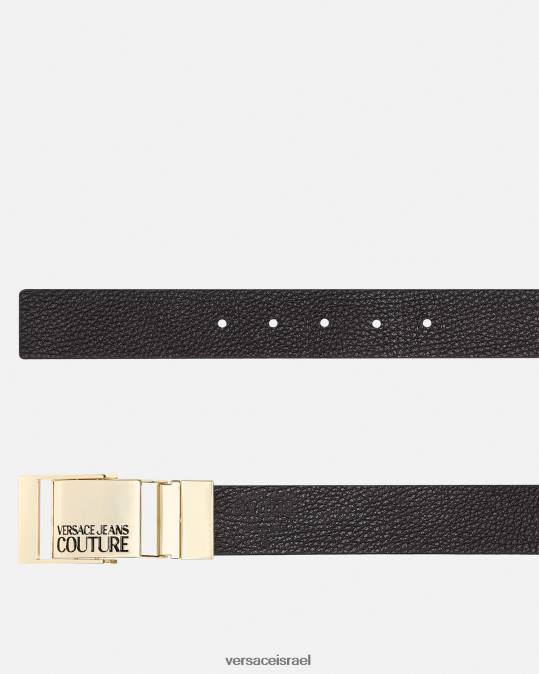 גברים Versace שָׁחוֹר חגורת לוגו אביזרים N8T22509