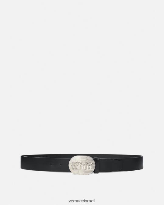 גברים Versace כסף שחור חגורת לוגו רודיאו אביזרים N8T22511