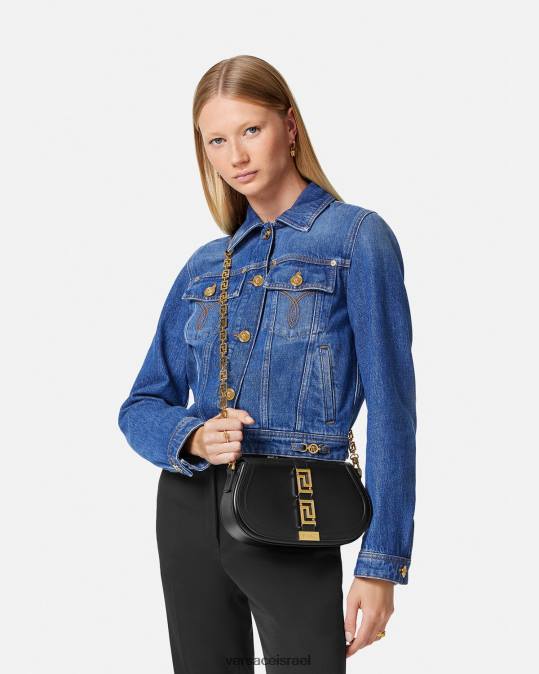 נשים Versace שָׁחוֹר תיק כתף של אלת גרקה תיקים N8T2251
