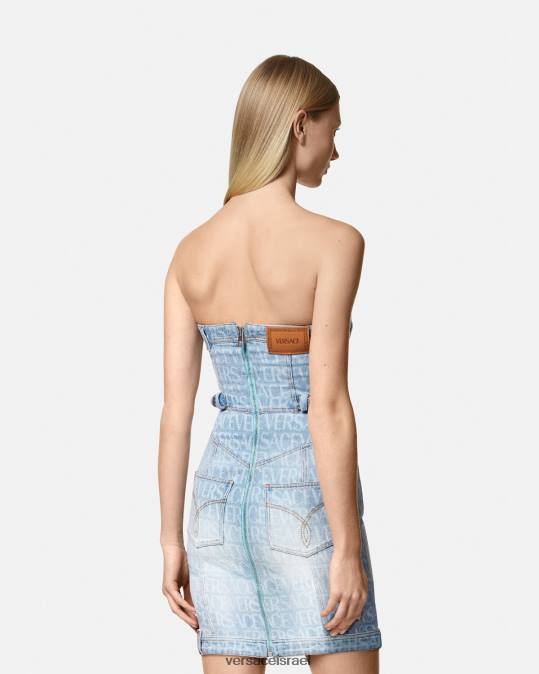 נשים Versace כְּחוֹל שמלת מיני ג'ינס הַלבָּשָׁה N8T225