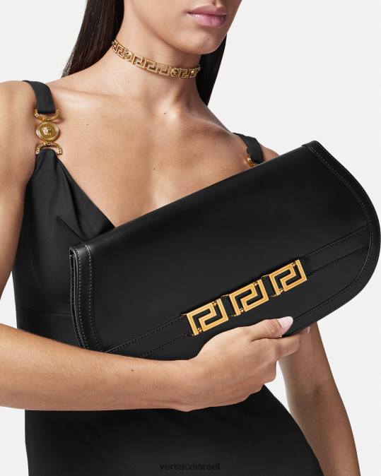 נשים Versace שָׁחוֹר קלאץ' אלת גרקה תיקים N8T2261