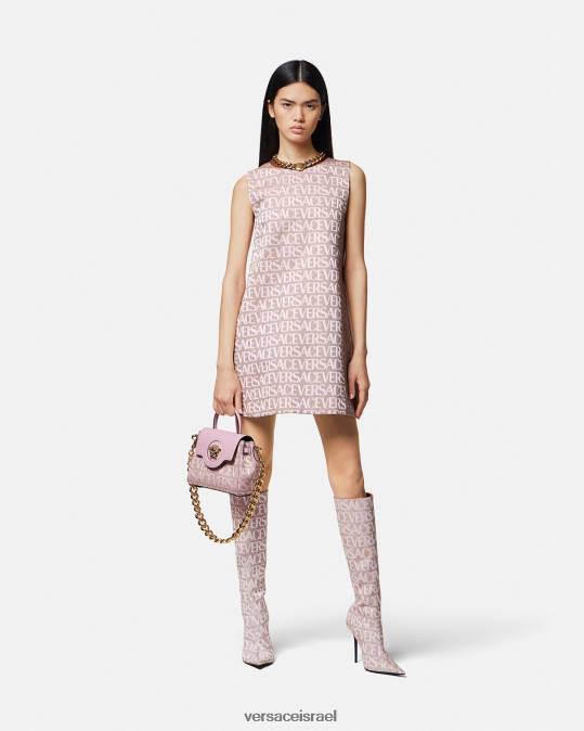 נשים Versace ורוד & הדפס שמלת מיני אול אובר הַלבָּשָׁה N8T226
