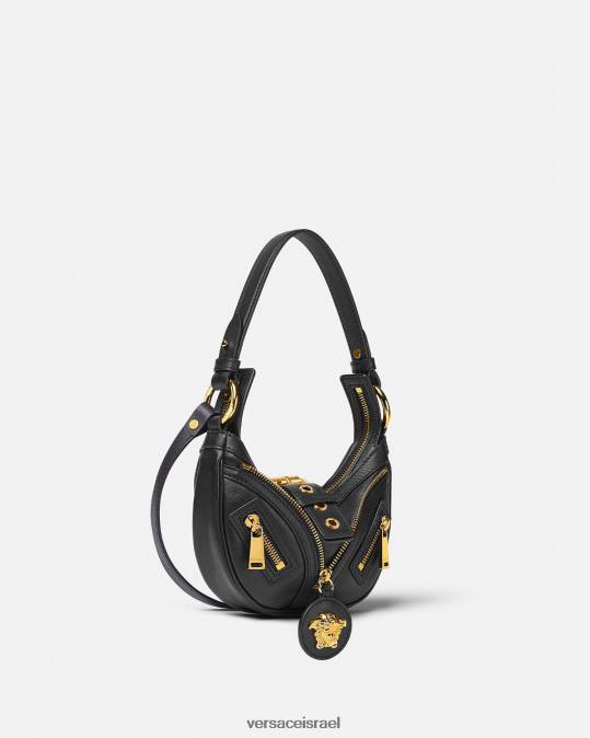 נשים Versace שָׁחוֹר תיק נווד מיני חוזר תיקים N8T2273