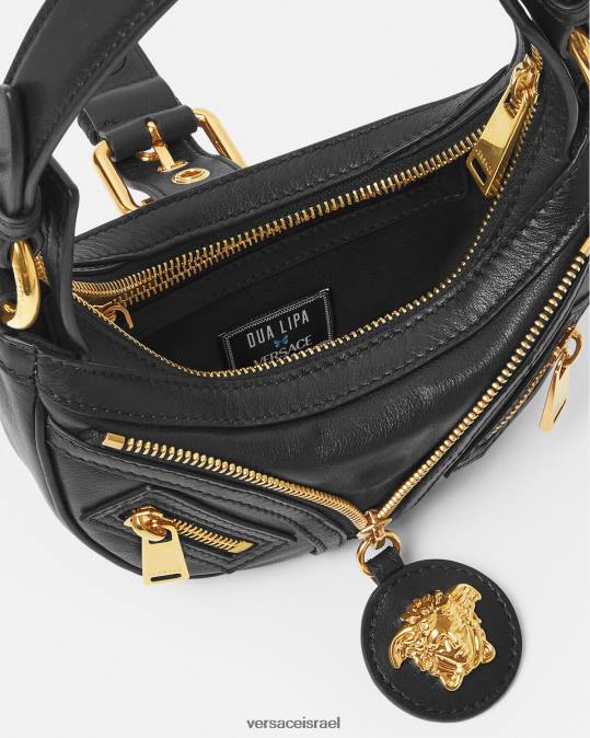 נשים Versace שָׁחוֹר תיק נווד מיני חוזר תיקים N8T2273