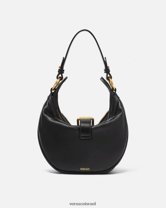 נשים Versace שָׁחוֹר חזור על תיק נווד קטן תיקים N8T2274