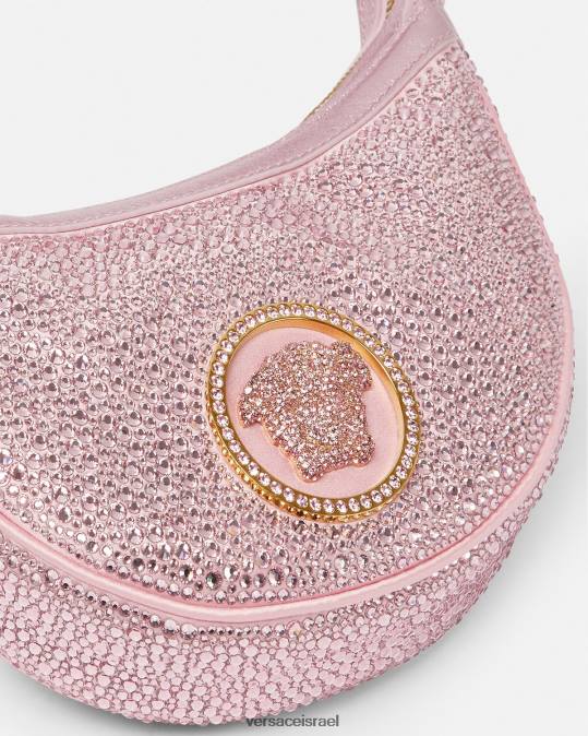נשים Versace וָרוֹד שקית מיני נווד חוזרת קריסטל תיקים N8T2275