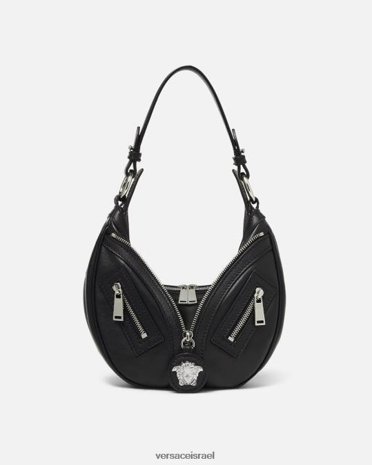 נשים Versace שָׁחוֹר חזור על תיק נווד קטן תיקים N8T2282