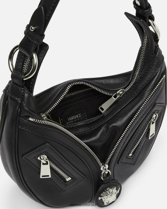 נשים Versace שָׁחוֹר חזור על תיק נווד קטן תיקים N8T2282