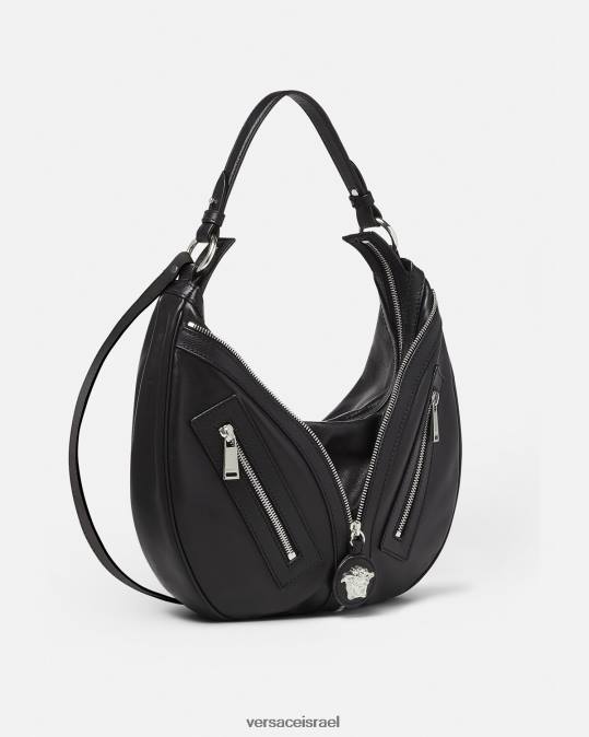 נשים Versace שָׁחוֹר תיק נווד חוזר תיקים N8T2285