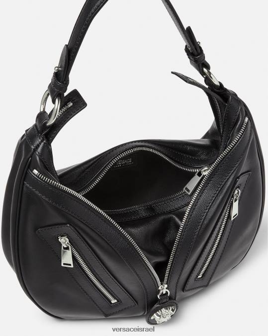 נשים Versace שָׁחוֹר תיק נווד חוזר תיקים N8T2285