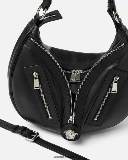 נשים Versace שָׁחוֹר תיק נווד חוזר תיקים N8T2285