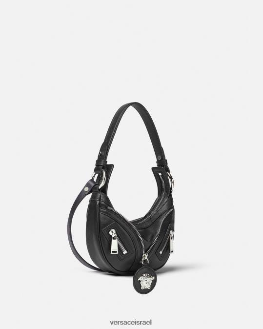 נשים Versace שָׁחוֹר תיק נווד מיני חוזר תיקים N8T2287